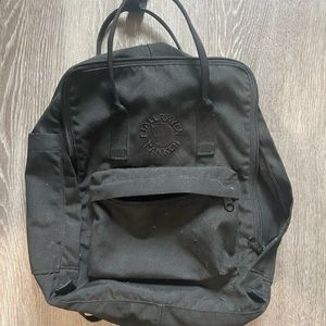 Fjallraven black backpack. In good condition.